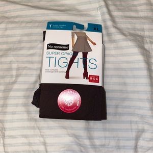 Super opaque control top brown tights